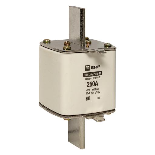 Плавкая вставка ППН-39 630/250А габарит 3 PROxima фото 1