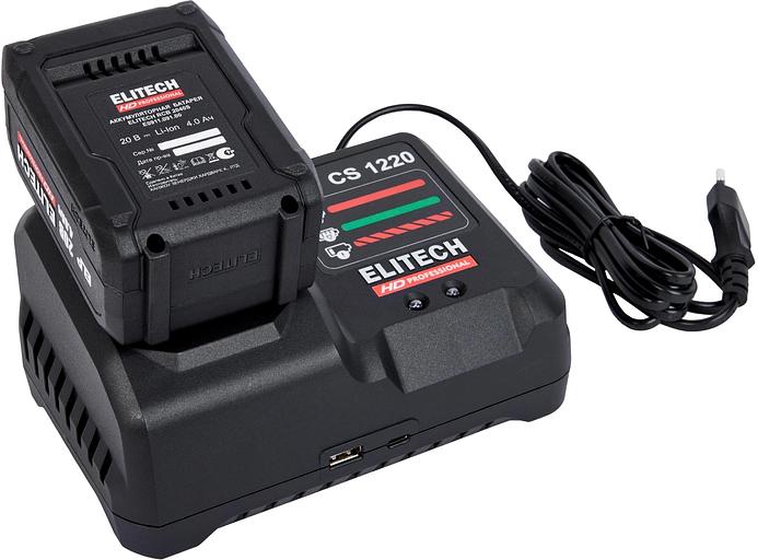 Пистолет для герметика Elitech HD Professional CCG 20SL6 (E2208.013.01) аккумуляторный закрытый для герметиков черный/красный (205762) фото 3