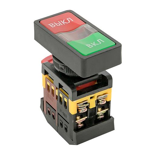 Кнопка AS-22N Пуск-Стоп Прямоугольная 220В NO+NC фото 1