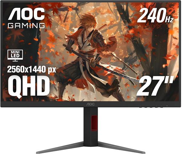 Монитор AOC 27" Q27G4ZMN черный VA LED 1ms 16:9 HDMI матовая HAS Piv 5000:1 450cd 178гр/178гр 2560x1440 240Hz DP Quad 2K (1440p) 7.05кг фото 1