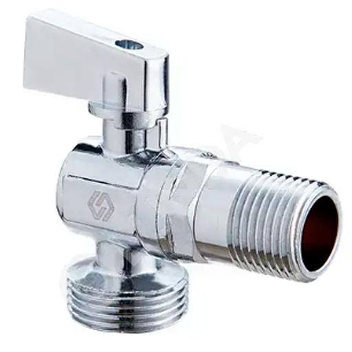 Кран сантехнический MVI 1/2" х 1/2" нар.-нар., угловой фото 1