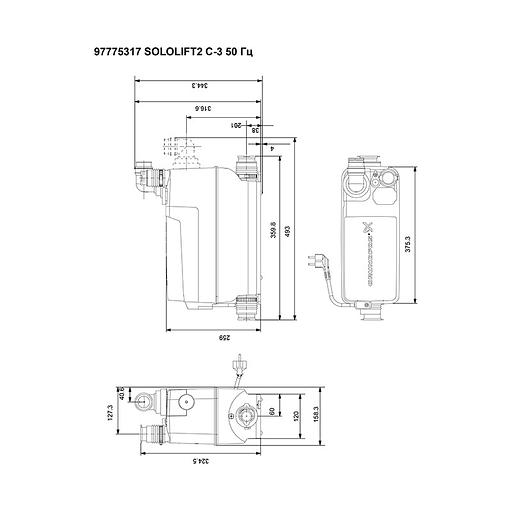 Установка канализационная Grundfos SOLOLIFT 2 C-3 фото 4