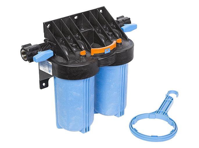 Корпус для картриджного фильтра ДЖИЛЕКС 1 М 10 Т2 (торцевое подключение), Big Blue не прозрачный фото 1