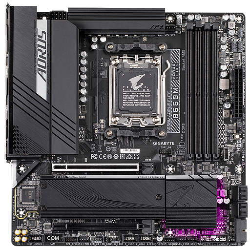 Материнская плата Gigabyte OEM B650M AORUS ELITE, Socket AM5, AMD B650, 4xDDR5-5200, HDMI+DP, 2xPCI-Ex16, 4xSATA3(RAID 0/1/10), 2xM.2, 8 Ch Audio, 2.5GLan, (4+4)xUSB2.0, (7+2)xUSB3.2, (1+1)xUSB3.2 Type-C™, mATX, RTL фото 2