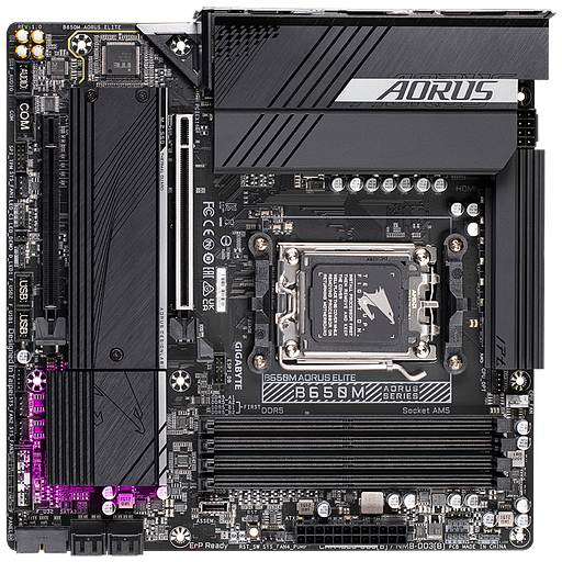 Материнская плата Gigabyte OEM B650M AORUS ELITE, Socket AM5, AMD B650, 4xDDR5-5200, HDMI+DP, 2xPCI-Ex16, 4xSATA3(RAID 0/1/10), 2xM.2, 8 Ch Audio, 2.5GLan, (4+4)xUSB2.0, (7+2)xUSB3.2, (1+1)xUSB3.2 Type-C™, mATX, RTL фото 3