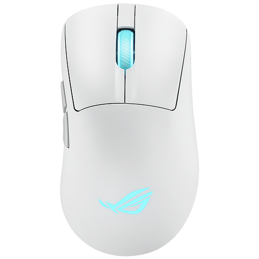 Мышь ASUS ROG KERIS II ORIGIN, 54g, Wired, 2.4GHz RF, Bluetooth 5.1, 42K DPI sensor, 5 Programmable Buttons, White фото 1