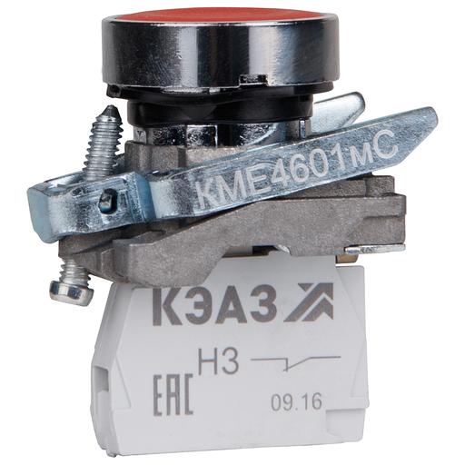 Кнопка КМЕ4601мС-красный-0но+1нз-цилиндр-IP65- фото 2