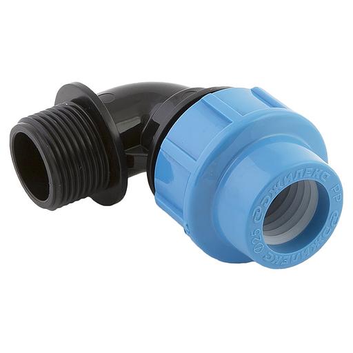 Отвод Джилекс ПНД с наружной резьбой 25х1" (20 шт. в. уп.) фото 1