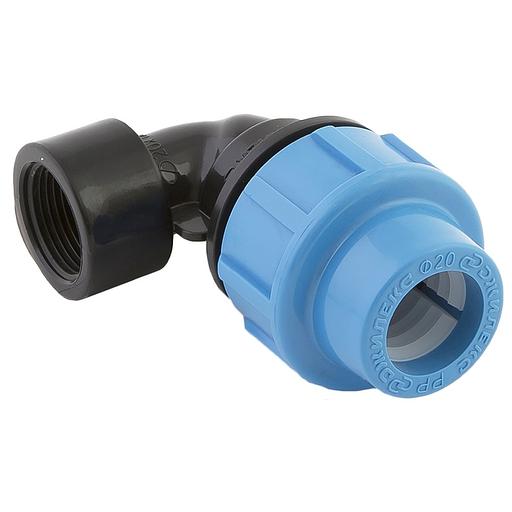 Отвод Джилекс ПНД с внутренней резьбой 20х1/2" (30 шт. в уп.) фото 1