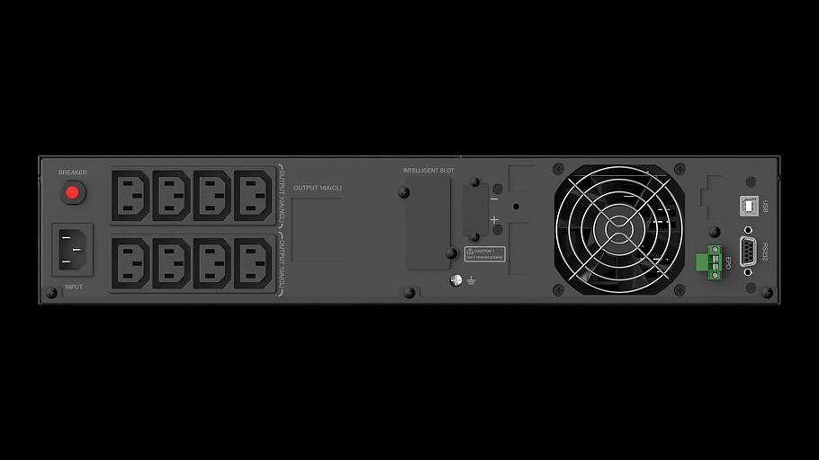 ИБП CBR [ESN-1.5KRT-8I-LCHERSC] Online 1500VA/1500W RT 8 x C13, LCD, HID-USB, RS232, EPO, SNMP slot фото 3