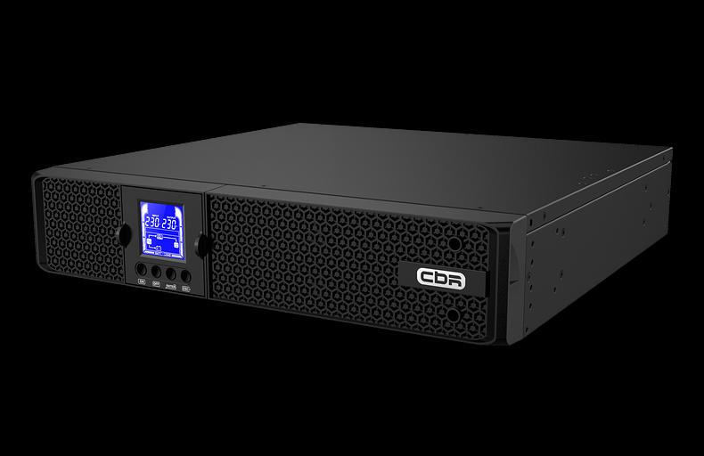 ИБП CBR [ESN-1KRT-8I-LCHERSC] Online 1000VA/1000W RT 8 x C13, LCD, HID-USB, RS232, EPO, SNMP slot фото 1