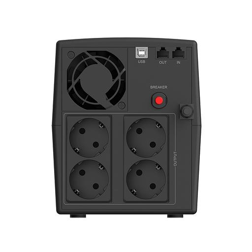 ИБП CBR [QTM-1200T-4F-LCUC] Line Interactive 1200VA/720W 7Ah12V*2 4 x Shuko, HID-USB, RJ45/11 фото 5