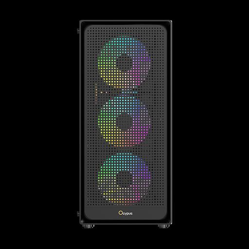 Компьютерный корпус Ocypus Gamma C50 BK ARGB, MATX, USB3.0*1+USB2.0*2, FRONT 3x120mm ARGB, REAR 1x120mm ARGB фото 1