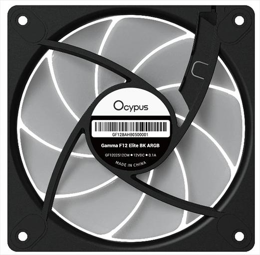 Вентилятор для корпуса Ocypus Gamma F12 Elite BK ARGB 3 IN 1, 120x120x25mm, 4-PIN PWM, 600-1800 RPM, 26 DBA MAX, HYDRO BEARING фото 5