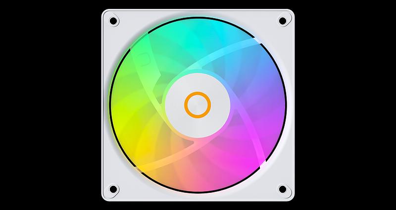 Вентилятор для корпуса Ocypus Gamma F12 Elite WH ARGB, 120x120x25mm, 4-PIN PWM, 600-1800 RPM, 26 DBA MAX, HYDRO BEARING фото 2