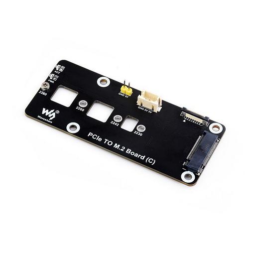 Плата интерфейсная ACD Waveshare PCIe To M.2 Adapter Board (C) for Raspberry Pi 5, Supports NVMe Protocol M.2 Solid State Drive, High-speed Reading/Writing фото 1