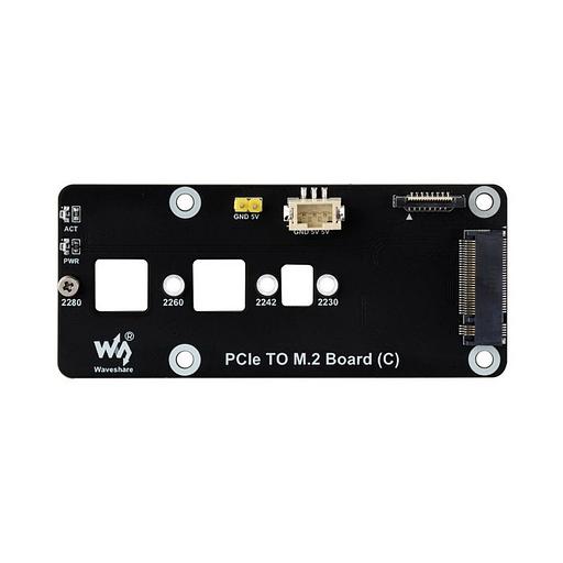 Плата интерфейсная ACD Waveshare PCIe To M.2 Adapter Board (C) for Raspberry Pi 5, Supports NVMe Protocol M.2 Solid State Drive, High-speed Reading/Writing фото 3