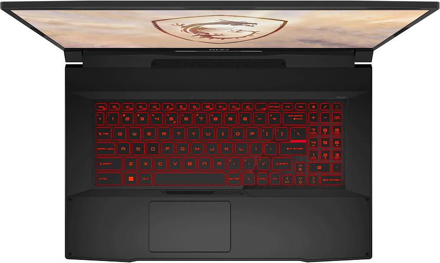 Ноутбук MSI Katana 17 B12UCX-1604XRU Core i5 12450H 8Gb SSD512Gb NVIDIA GeForce RTX 2050 4Gb 17.3" IPS FHD (1920x1080) без ОС black WiFi BT Cam (9S7-17L541-1604) фото 4