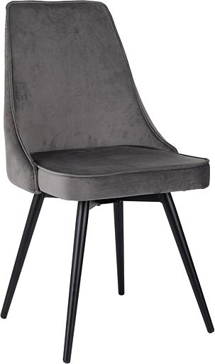 Стул для дома Бюрократ CH-K4_SP с повор.мех. т.серый Holland 18 металл черный на ножках (CH-K4_1/SP/HL18) фото 1