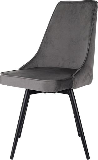 Стул для дома Бюрократ CH-K4_SP с повор.мех. т.серый Holland 18 металл черный на ножках (CH-K4_1/SP/HL18) фото 4