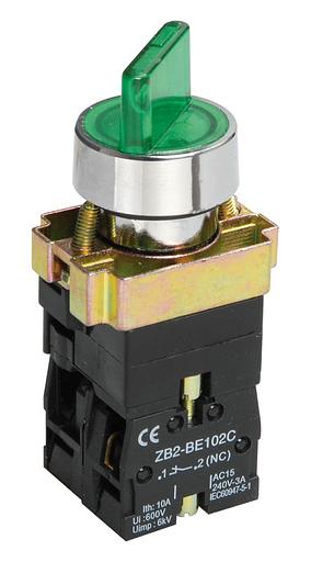 Переключатель LAY5-BK2365 2 позиции зеленый фото 1