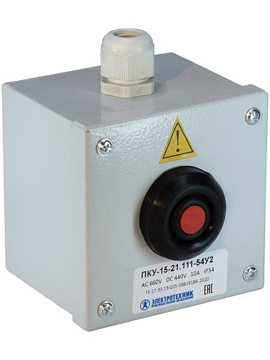 Пост управления ПКУ-15-21.111-54У2 (ВК30-10-11110-54(1з+1р) красная + PG-13,5) фото 1