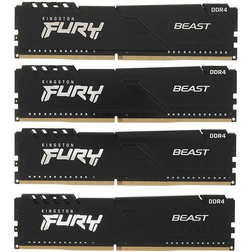 Модуль памяти Kingston OEM 16GB Kingston DDR4 2666 DIMM FURY Beast Black Gaming Memory KF426C16BBK4/16 Non-ECC, CL16, 1.2V, 512x8 Кит 4х4, RTL oem фото 1