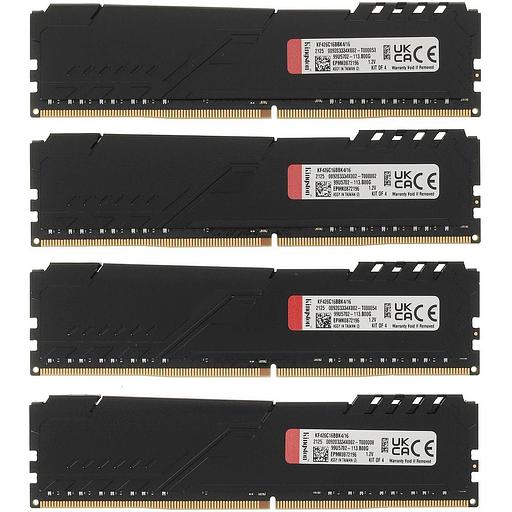 Модуль памяти Kingston OEM 16GB Kingston DDR4 2666 DIMM FURY Beast Black Gaming Memory KF426C16BBK4/16 Non-ECC, CL16, 1.2V, 512x8 Кит 4х4, RTL oem фото 2