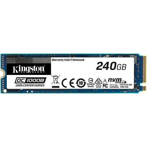 Твердотельный накопитель SSD Kingston OEM M.2 2280 240GB DC1000B Enterprise SSD SEDC1000BM8/240G PCIe Gen3x4 with NVME, 2200/290, IOPS 111/12K, MTBF 2M, 3D TLC, 248TBW, 0.5DWPD (303599) oem фото 1