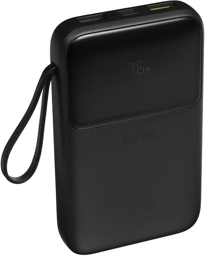 Мобильный аккумулятор Tecno Pocket S101Q 10000mAh QC3.0/PD3.0 22.5W 2.4A 2xUSB-A/USB-C черный фото 3