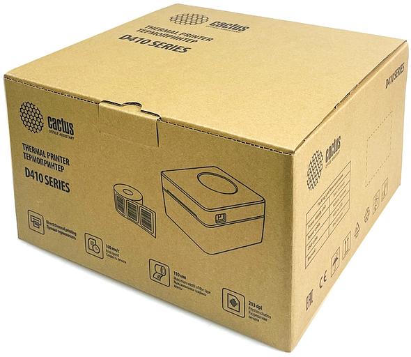 Термопринтер Cactus CS-TP-D410U-W 203dpi 160мм/с/USB для печ.этик. белый фото 5