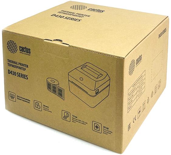 Термопринтер Cactus CS-TP-D430U 203dpi 160мм/с/USB для печ.этик. черный фото 7