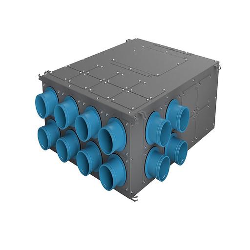 Коллектор воздухораспределительный двурядный, H-200 мм, 75*24 (серый) фото 1