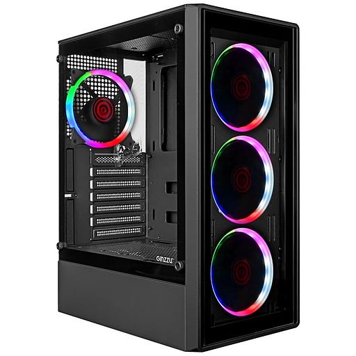 Ginzzu CL325 ATX FAN 4*RR4 FRGB передняя панель Стекло фото 1