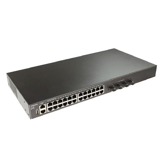 SW-24G4X-L3ST Управляемый стекируемый L3 коммутатор Gigabit Ethernet на 24xRJ45 + 4x10G SFP+ Uplink. фото 1
