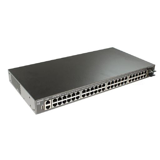 SW-48G4X-L3ST Управляемый стекируемый L3 коммутатор Gigabit Ethernet на 48xRJ45 + 4x10G SFP+ Uplink. фото 1