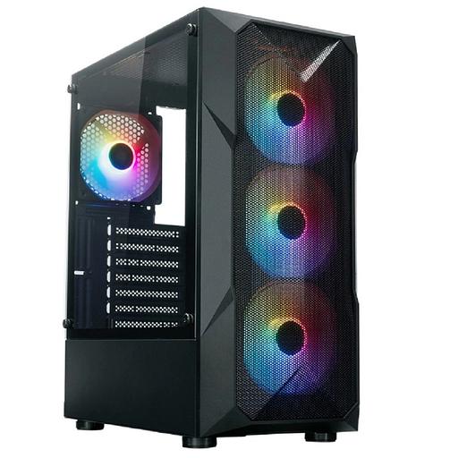 XASTRA Корпус A304 4FRGB Black ATX/Mesh/half-size TG/4x120mm FRGB FC fans/ A304-4FC12F фото 1