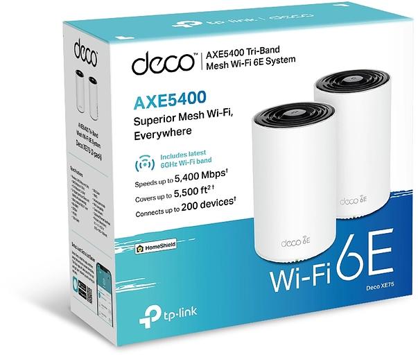 Бесшовный Mesh роутер TP-Link Deco XE75 AXE5400 10/100/1000BASE-TX белый (упак.:2шт) фото 3