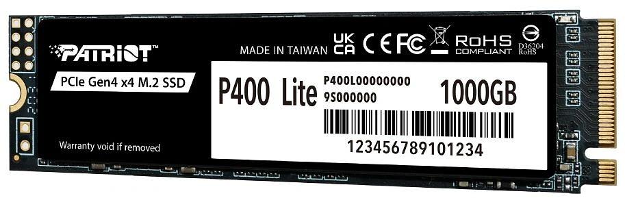 Накопитель SSD M.2 PCIE 1TB 2280 NVMe P400LP1KGM28H PATRIOT фото 3