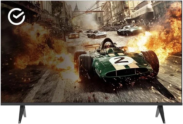 Телевизор LED Sber 43" SDX-43F3111 Салют ТВ Frameless черный 4K Ultra HD 60Hz DVB-T DVB-T2 DVB-C DVB-S DVB-S2 USB WiFi Smart TV фото 1