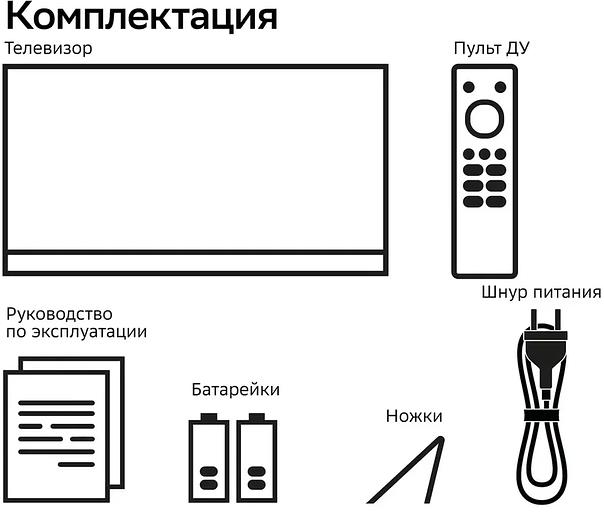 Телевизор LED Sber 43" SDX-43F3111 Салют ТВ Frameless черный 4K Ultra HD 60Hz DVB-T DVB-T2 DVB-C DVB-S DVB-S2 USB WiFi Smart TV фото 5