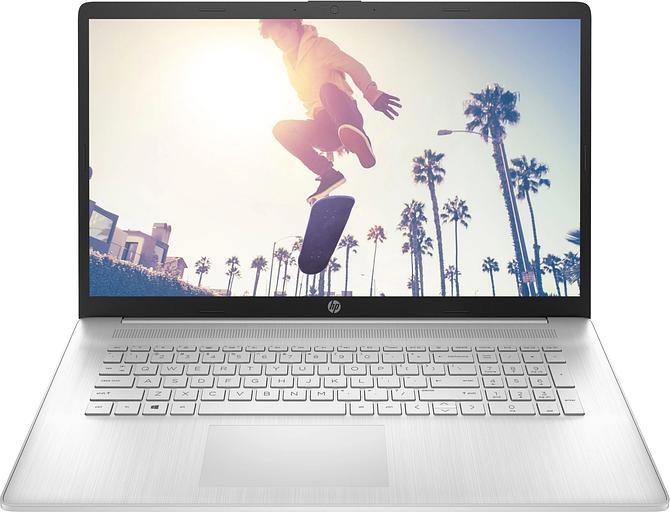 Ноутбук HP 17-cp3166mg Ryzen 7 7730U 16Gb SSD512Gb AMD Radeon Graphics 17.3" IPS FHD (1920x1080) FreeDOS silver WiFi BT Cam (802H9EA) фото 1