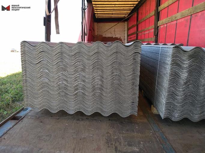 Шифер 7-ми волновой 5.2 мм 1750х980 СВ-40/150 ТУ 5781-052-00281588-06 фото 1
