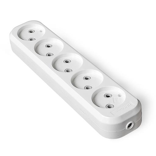 Колодка 5 гнезд, без заземления, AБС-пластик фото 1