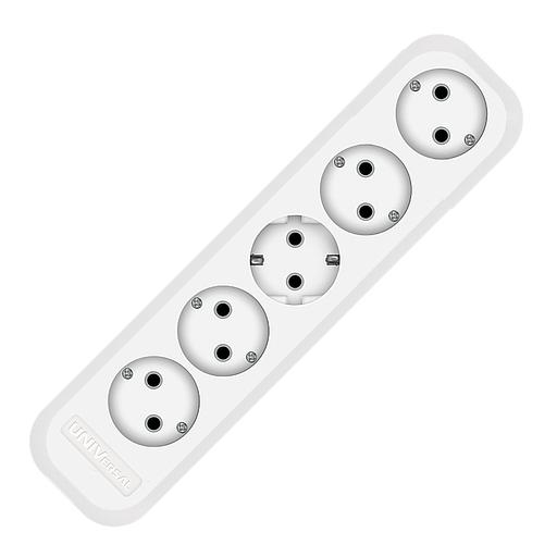 Колодка 5 гнезд, без заземления, AБС-пластик фото 2