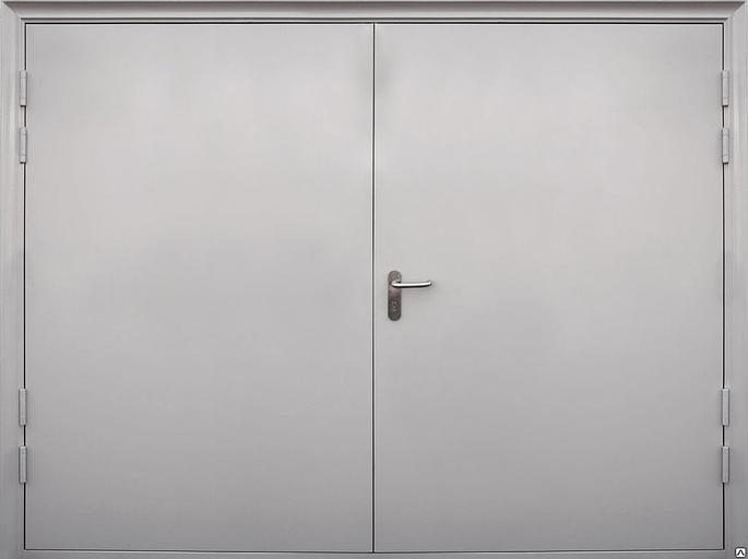 Ворота распашные противопожарные глухие (ВПРГ) до 4500х4500 фото 1