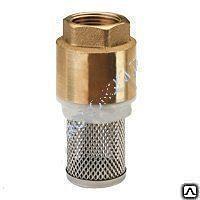 Клапан обратный латунный приемный с сеткой SEAGULL для труб фото 1