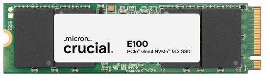 Твердотельный накопитель SSD M.2 Crucial 2.0Tb E100 (PCIe 4x4, up to 5000/4000MBs, 3D NAND, NVMe, 100TBW, 22х80mm) фото 1