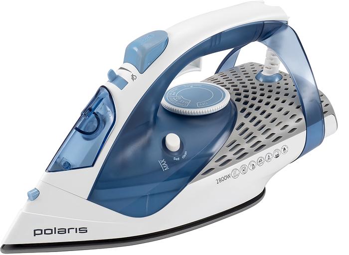 Утюг Polaris PIR 2860AK 3m 2800Вт белый/синий фото 1