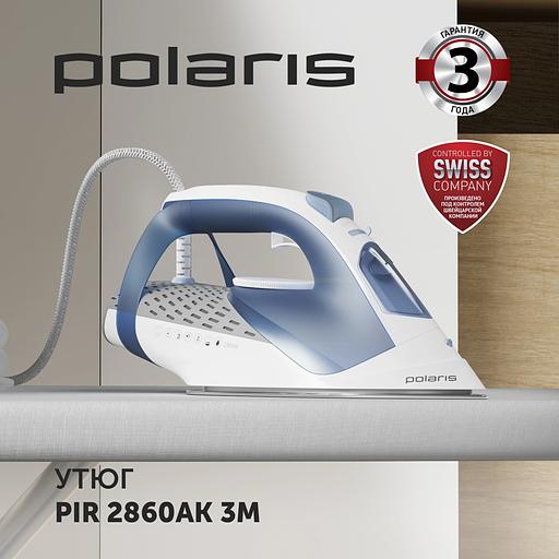 Утюг Polaris PIR 2860AK 3m 2800Вт белый/синий фото 2